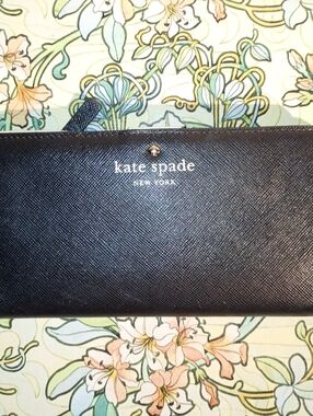 kate spade Black Saffiano Leather Wallet